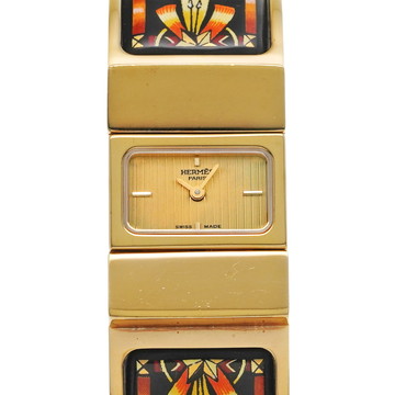 エルメス ロケ L01.201 シャンパン レディース 時計 【中古】【wristwatch】