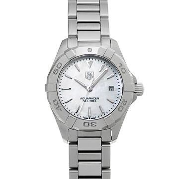 タグ ホイヤー アクアレーサー クォーツ WAY1412.BA0920 ホワイトシェル レディース 時計 【中古】【wristwatch】