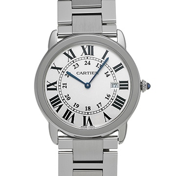 カルティエ ロンドソロ ドゥ カルティエ LM W6701005 シルバー メンズ 時計 【中古】【wristwatch】