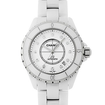 シャネル J12 38MM H1629 ホワイト/ダイヤモンド メンズ 時計 【中古】【wristwatch】