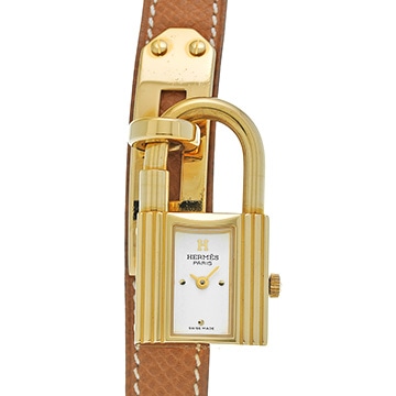 エルメス ケリーウォッチ KE1.201 ホワイト レディース 時計 【中古】【wristwatch】