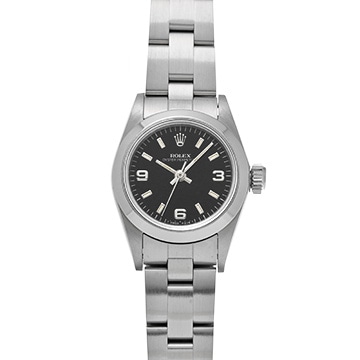 ロレックス オイスターパーペチュアル 67180 ブラック レディース 時計 【中古】【wristwatch】