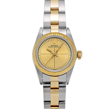 ロレックス オイスターパーペチュアル 67243 シャンパン レディース 時計 【中古】【wristwatch】