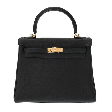 エルメス ケリー 25 内縫い 2WAY   ブラック トゴ レディース バッグ 【未使用】【bag】