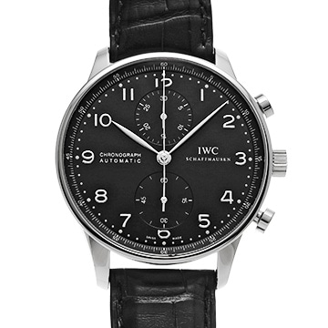 IWC ポルトギーゼ クロノグラフ IW371447 ブラック メンズ 時計 【中古】【wristwatch】