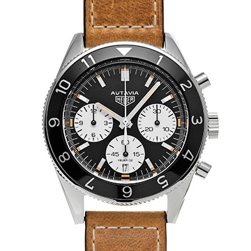 タグ ホイヤー オータヴィア ヘリテージ キャリバーホイヤー02 クロノグラフ CBE2110.FC8226 ブラック/ホワイト メンズ 時計 【中古】【wristwatch】