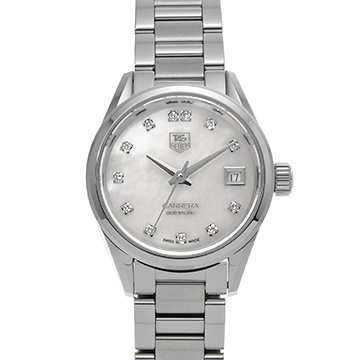 タグ ホイヤー カレラ キャリバー9 ラグジュアリー WAR2414.BA0776 ホワイトシェル/ダイヤモンド レディース 時計 【中古】【wristwatch】