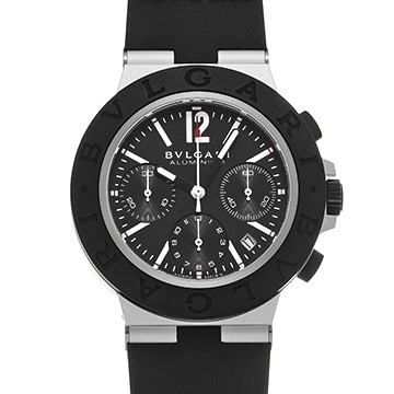 ブルガリ アルミニウム 103868 ブラック メンズ 時計 【中古】【wristwatch】