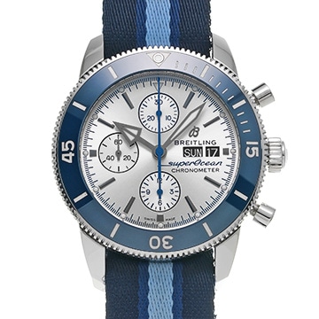 ブライトリング スーパーオーシャン ヘリテージ II クロノグラフ 44 A133131A1G1W1 シルバー メンズ 時計 【中古】【wristwatch】