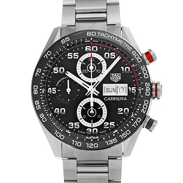 タグ ホイヤー カレラ キャリバー16 クロノグラフ CBN2A1AA.BA0643 ブラック メンズ 時計 【中古】【wristwatch】