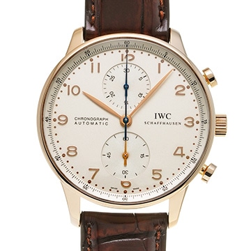 IWC ポルトギーゼ クロノグラフ IW371402 シルバー メンズ 時計 【中古】【wristwatch】
