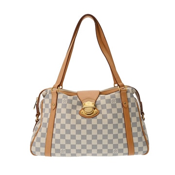 ルイ ヴィトン ダミエアズール ストレーザ PM ホワイト M51186 ダミエキャンバス レディース バッグ 【中古】【bag】