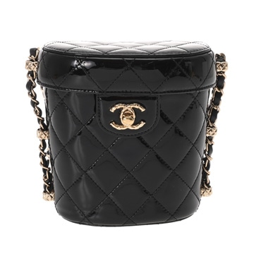 シャネル マトラッセ バケットバッグ ブラック パテントカーフスキン レディース バッグ 【中古】【bag】