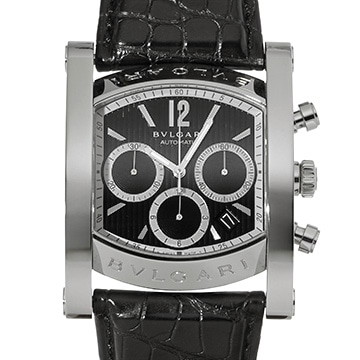 ブルガリ アショーマ クロノグラフ AA48SCH ブラック メンズ 時計 【中古】【wristwatch】