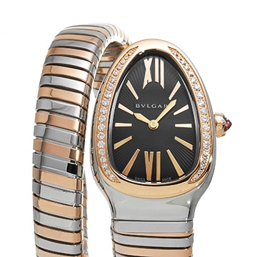 ブルガリ セルペンティ トゥボガス シングルスパイラル SP35SPG ブラック レディース 時計 【中古】【wristwatch】