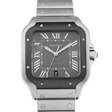 カルティエ サントス ドゥ カルティエ LM WSSA0037 グレー メンズ 時計 【中古】【wristwatch】