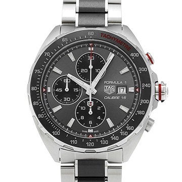 タグ ホイヤー フォーミュラ1 キャリバー16 クロノグラフ CAZ2012.BA0970 グレー/ブラック メンズ 時計 【中古】【wristwatch】