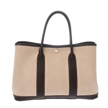 エルメス ガーデンパーティ TPM エクリュ/ブラウン トワルアッシュ/レザー レディース バッグ 【中古】【bag】