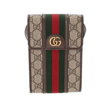 グッチ オフィディア GG ミニバッグ ベージュ/エボニー/ブラウン 625757 GGスプリームキャンバス/レザー レディース バッグ 【中古】【bag】