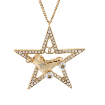 シャネル スター＆ローラースケート ゴールド ABC631 メタル/ラインストーン レディース ジュエリー 【中古】【jewelry】