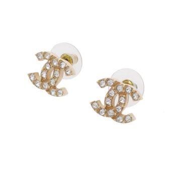 シャネル ココマーク ピアス ゴールド メタル/ラインストーン レディース ジュエリー 【中古】【jewelry】