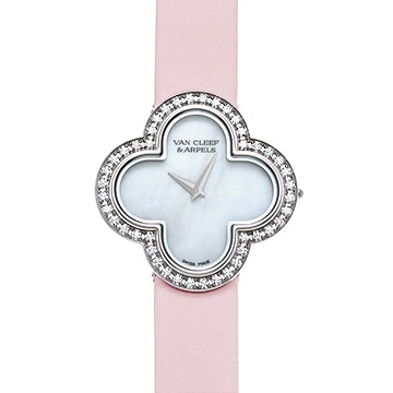 ヴァン クリーフ&アーペル アルハンブラ ミディアムモデル VCARF52700 ホワイトシェル レディース 時計 【中古】【wristwatch】