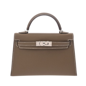 エルメス ミニケリー 2 2WAY エトゥープ ヴォーエプソン レディース バッグ 【未使用】【bag】