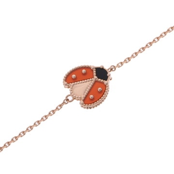 ヴァン クリーフ&アーペル ラッキー スプリング ブレスレット オープンウィング レディバグ ゴールド K18ピンクゴールド PG レディース ジュエリー 【中古】【jewelry】