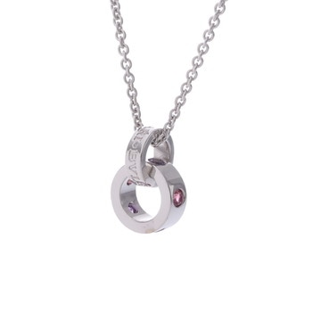 ブルガリ ローマンソルベ ネックレス シルバー K18ホワイトゴールド WG レディース ジュエリー 【中古】【jewelry】