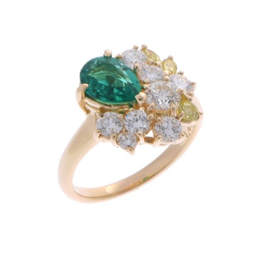 タサキ エメラルドリング ゴールド K18イエローゴールド YG レディース ジュエリー 【中古】【jewelry】