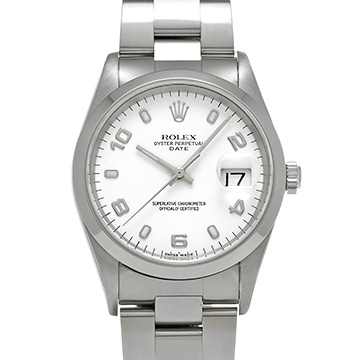 ロレックス オイスターパーペチュアル デイト 15200 ホワイト メンズ 時計 【中古】【wristwatch】
