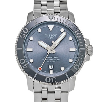 ティソ シースター 1000 オートマティック シリシウム ジャパンリミテッドエディション T120.407.11.081.00 グレー メンズ 時計 【中古】【wristwatch】