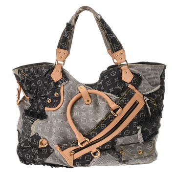 ルイ ヴィトン モノグラムデニムパッチワーク カヴィ グレー M95373 デニム レディース バッグ 【中古】【bag】