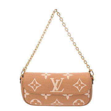 ルイ ヴィトン モノグラムアンプラント ウォレット オン チェーン・アイビー アリゾナ/クリーム M12758 レザー レディース バッグ 【中古】【bag】