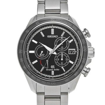 グランドセイコー スポーツコレクション スプリングドライブ クロノグラフ SBGB003 ブラック メンズ 時計 【中古】【wristwatch】