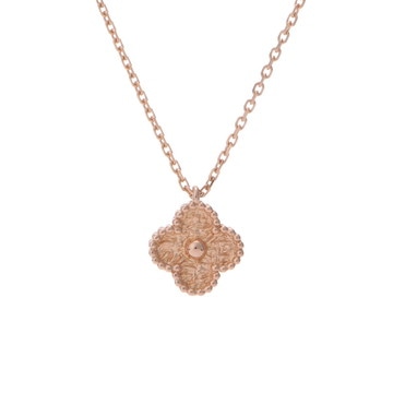 ヴァン クリーフ&アーペル スウィートアルハンブラ ネックレス ゴールド K18ピンクゴールド PG レディース ジュエリー 【中古】【jewelry】