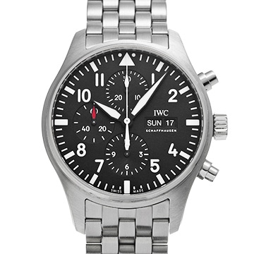 IWC パイロットウォッチ クロノグラフ IW377710 ブラック メンズ 時計 【中古】【wristwatch】