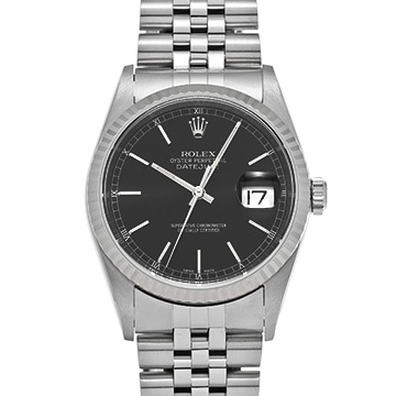 ロレックス デイトジャスト 16234 ブラック メンズ 時計 【中古】【wristwatch】