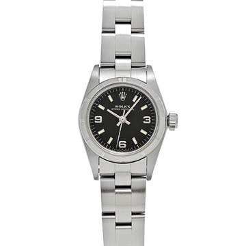 ロレックス オイスターパーペチュアル 67230 ブラック レディース 時計 【中古】【wristwatch】