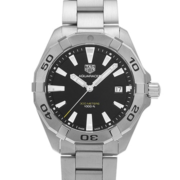 タグ ホイヤー アクアレーサー クォーツ WBD1110.BA0928 ブラック メンズ 時計 【中古】【wristwatch】