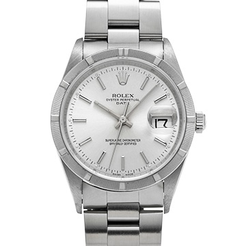 ロレックス オイスターパーペチュアル デイト 15210 シルバー メンズ 時計 【中古】【wristwatch】