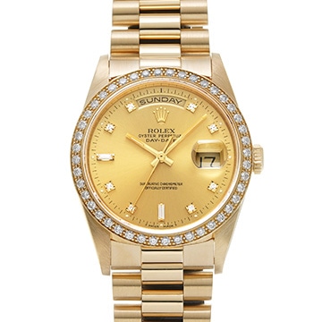ロレックス デイデイト 18348A シャンパン/ダイヤモンド メンズ 時計 【中古】【wristwatch】