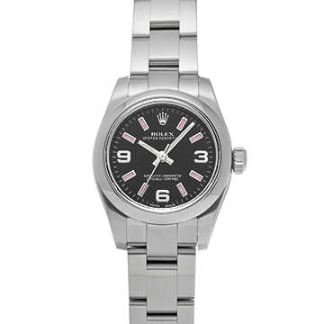 ロレックス オイスターパーペチュアル 176200 ブラック レディース 時計 【中古】【wristwatch】