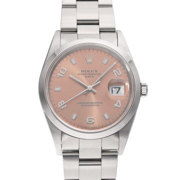 ロレックス オイスターパーペチュアル デイト 15200 ピンク メンズ 時計 【中古】【wristwatch】