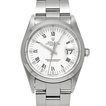 ロレックス オイスターパーペチュアル デイト 34 15200 ホワイト メンズ 時計 【中古】【wristwatch】