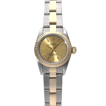 ロレックス オイスターパーペチュアル 67193 シャンパン レディース 時計 【中古】【wristwatch】