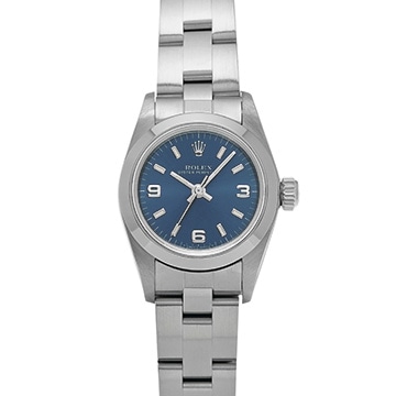 ロレックス オイスターパーペチュアル 67180 ブルー レディース 時計 【中古】【wristwatch】