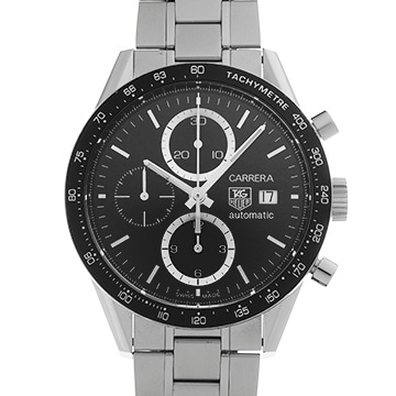 タグ ホイヤー カレラ キャリバー16 クロノグラフ CV2010.BA0794 ブラック メンズ 時計 【中古】【wristwatch】