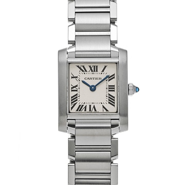 カルティエ タンクフランセーズ SM W51008Q3 シルバー レディース 時計 【中古】【wristwatch】