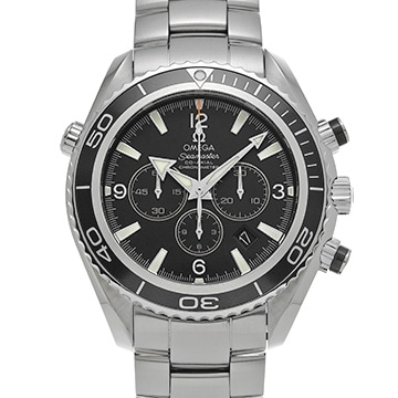 オメガ シーマスター プラネットオーシャン 600 コーアクシャル クロノグラフ 2210.50 ブラック メンズ 時計 【中古】【wristwatch】